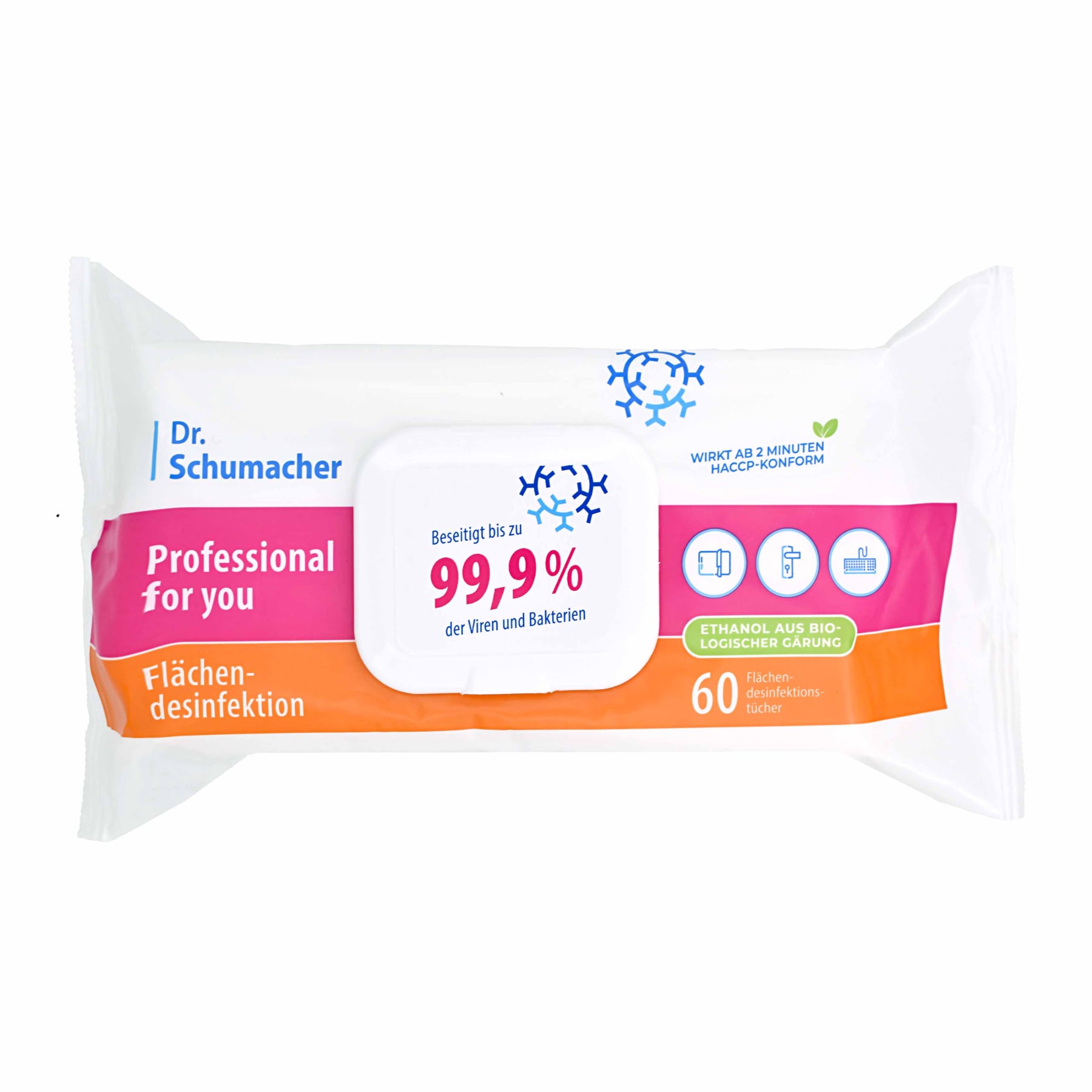 Flächendesinfektionstücher, 60 Stück